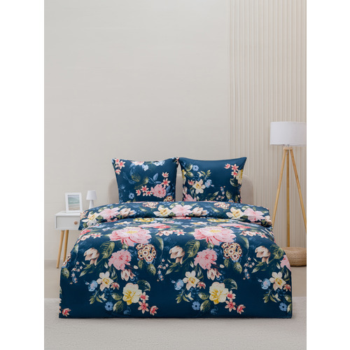 Постельное белье VT из полисатина R4061 2-х сп с евро простыней с наволочками 70/70 фото 1