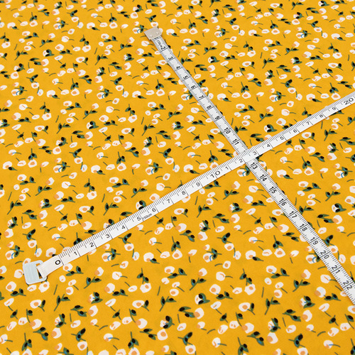 Ткань на отрез Прадо Цветы на желтом фото 2