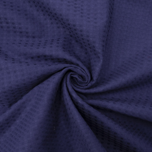 Ткань на отрез вафельное полотно гладкокрашенное 150 см 240 гр/м2 7х7 мм цвет 572 темно-синий фото 1