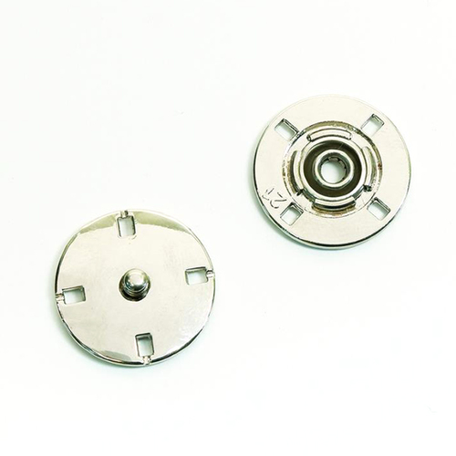 Кнопка металлическая никель КМД-3 №15 уп 10 шт фото 1