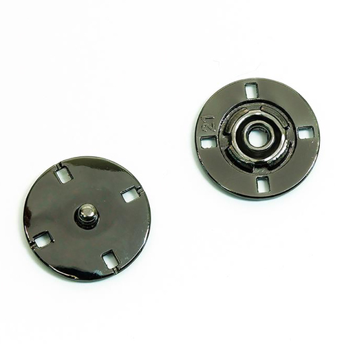 Кнопка металлическая черный никель КМД-3 №18 уп 10 шт фото 1
