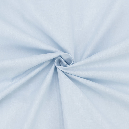 УЦЕНКА ткань на отрез полулен 150 см цвет светло-голубой фото 1