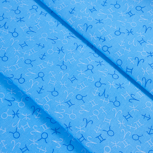 Ткань на отрез бязь плательная 150 см 1748/6 цвет синий фото 1