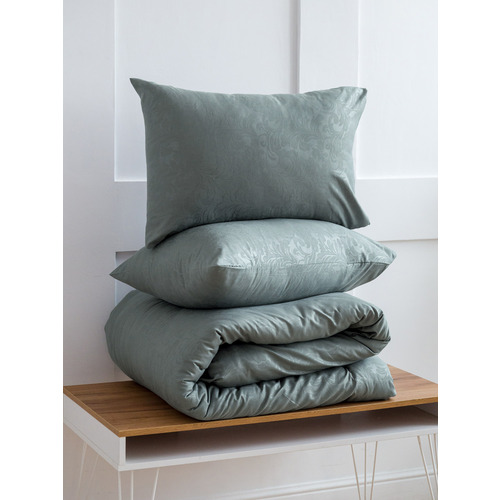 Постельное жаккард 17-4402 2-х сп с евро простыней с наволочками 50/70 фото 12