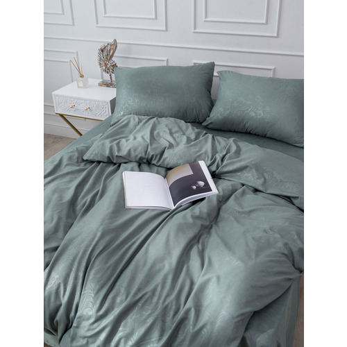 Постельное жаккард 17-4402 2-х сп с евро простыней с наволочками 50/70 фото 6