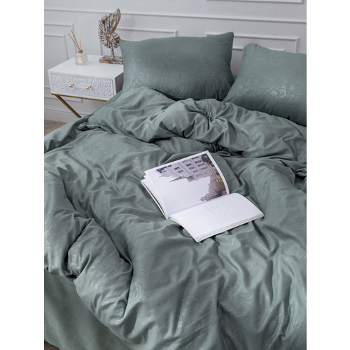 Постельное жаккард 17-4402 2-х сп с евро простыней с наволочками 50/70 фото 3