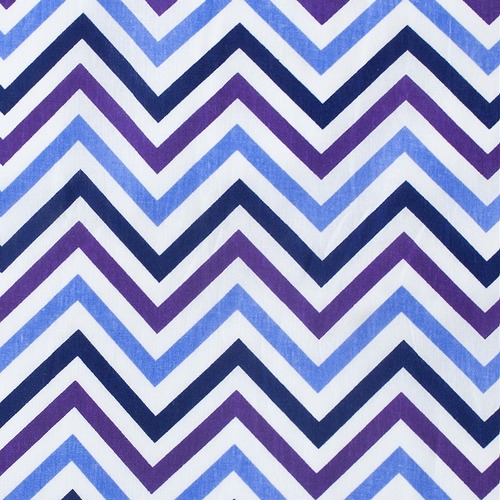 Ткань на отрез бязь плательная 150 см 7778/2 Зигзаг цвет фиолетовый фото 1