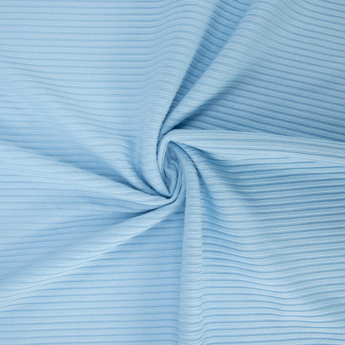 Ткань на отрез трикотаж лапша цвет голубой фото 3