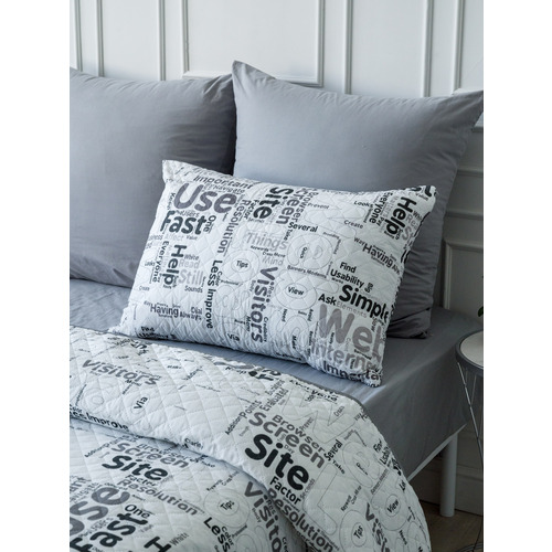 Чехол декоративный VT для подушки с молнией, ультрастеп 10884 50/70 см в упаковке 2 шт фото 4