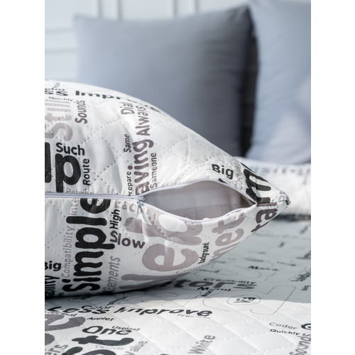 Чехол декоративный VT для подушки с молнией, ультрастеп 10884 50/70 см в упаковке 2 шт фото 2