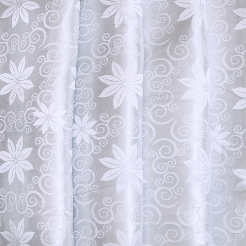 Портьерная ткань 150 см на отрез 16 цвет серый цветы фото 1