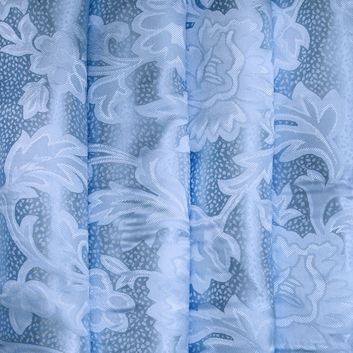 Портьерная ткань 150 см на отрез 68 цвет голубой ветка фото 1