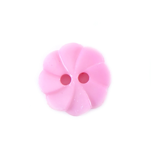 Пуговица детская на два прокола Розочка 13 мм цвет розовый упаковка 24 шт фото 1