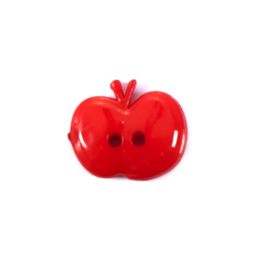 Пуговица детская на два прокола Яблоко 15 мм цвет красный упаковка 24 шт фото 1