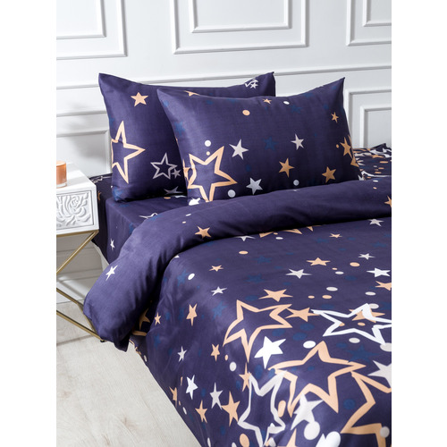 Постельное белье VT из полисатина DA-05 2-х сп с евро простыней с наволочками 50/70 фото 2