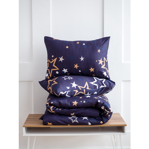 Постельное белье VT из полисатина DA-05 2-х сп с евро простыней с наволочками 50/70 фото 6