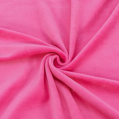 Ткань на отрез велюр цвет розовый фото 1