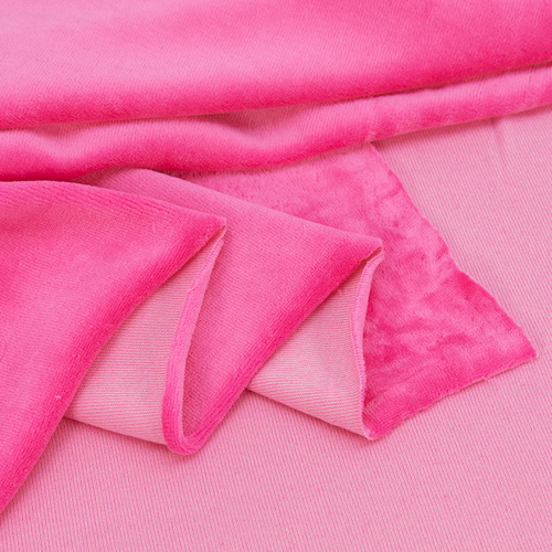 Ткань на отрез велюр цвет розовый фото 4