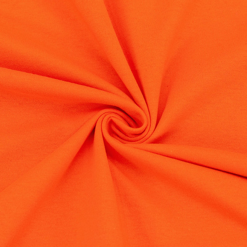 Ткань на отрез кулирка №184 цвет оранжевый фото 1