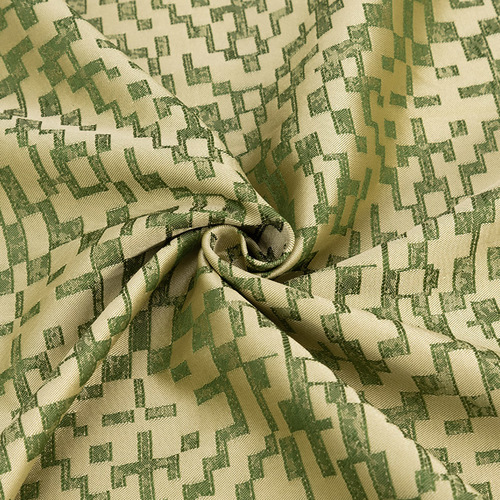 Ткань на отрез Жаккард базовый цвет зеленый фото 1