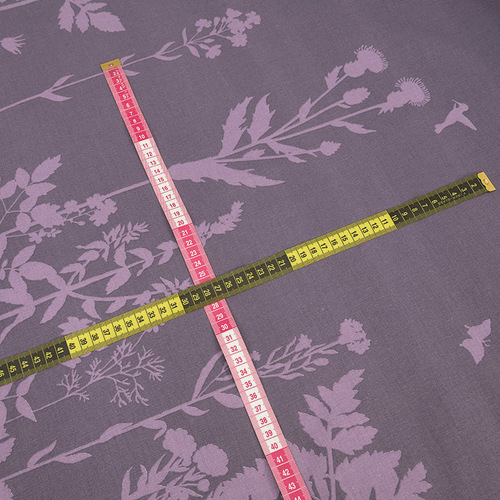 Ткань на отрез миткаль 220 см 20215-1 Лесная полянка (основа) цвет сиреневый фото 2