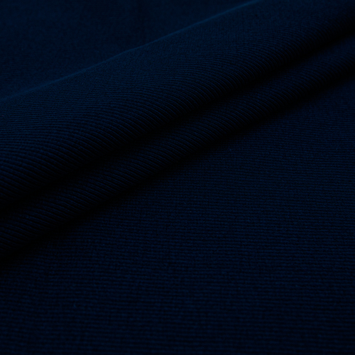 Ткань на отрез кашкорсе с лайкрой 1812-1 цвет темно-синий фото 1
