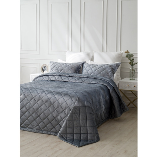 Покрывало VT велюр 260х240 + 2 нав 50х70 цвет 5018-53 фото 8