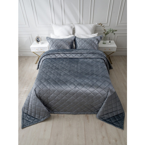 Покрывало VT велюр 260х240 + 2 нав 50х70 цвет 5018-53 фото 6