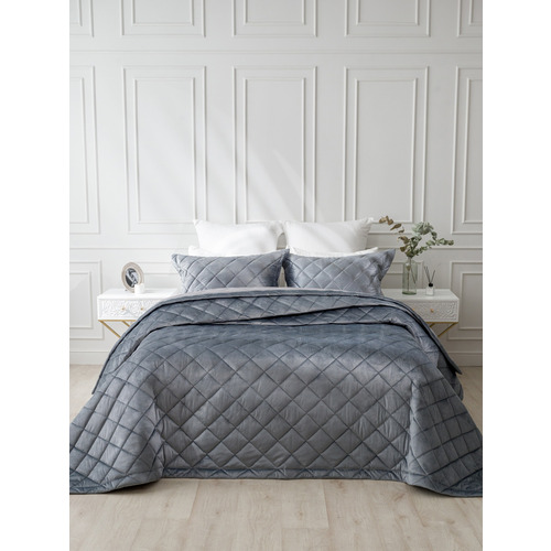 Покрывало VT велюр 260х240 + 2 нав 50х70 цвет 5018-53 фото 7