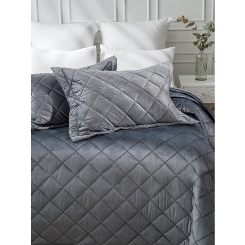 Покрывало VT велюр 260х240 + 2 нав 50х70 цвет 5018-53 фото 4