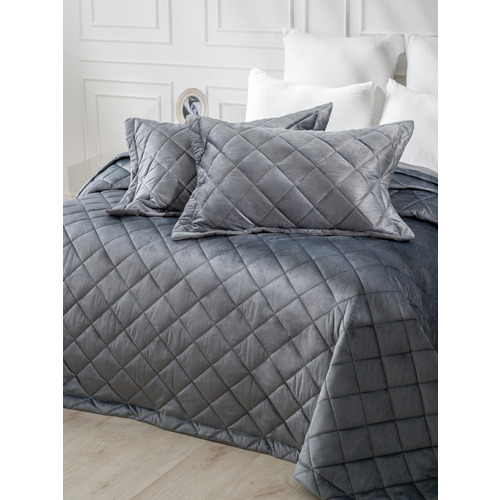 Покрывало VT велюр 260х240 + 2 нав 50х70 цвет 5018-53 фото 3