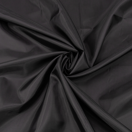 Ткань на отрез таффета 150 см 190Т цвет черный фото 1