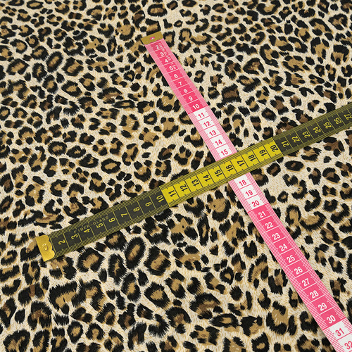 Ткань на отрез штапель 150 см Леопард 2809-2 цвет коричневый фото 4