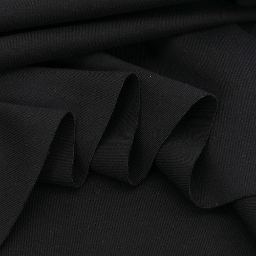 Ткань на отрез интерлок 3-х нитка М-1127 цвет черный фото 4