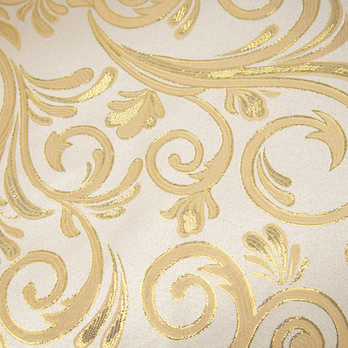 Портьерная ткань с люрексом 150 см на отрез 5222 Вензель цвет золото фото 4