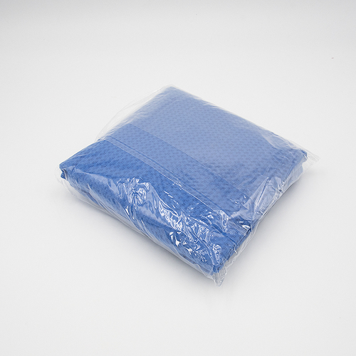 Вафельная накидка на резинке для бани и сауны Премиум мужская с широкой резинкой цвет 556-3 василек фото 5