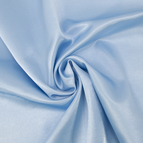 Ткань на отрез креп-сатин 1960 цвет светло-голубой фото 1