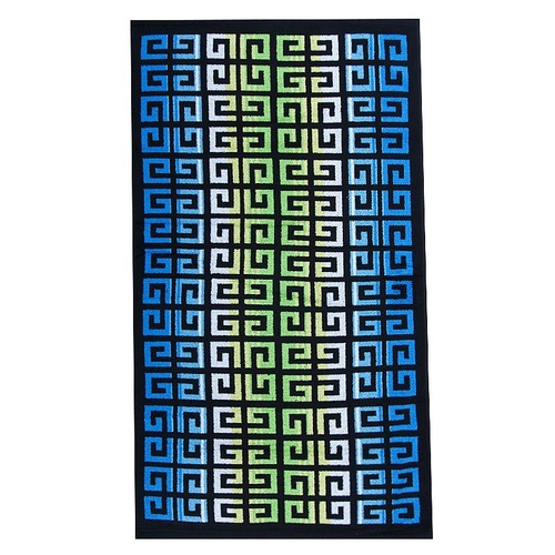Полотенце махровое Sunvim 13D-4 50/90 см цвет голубой-зеленый фото 1