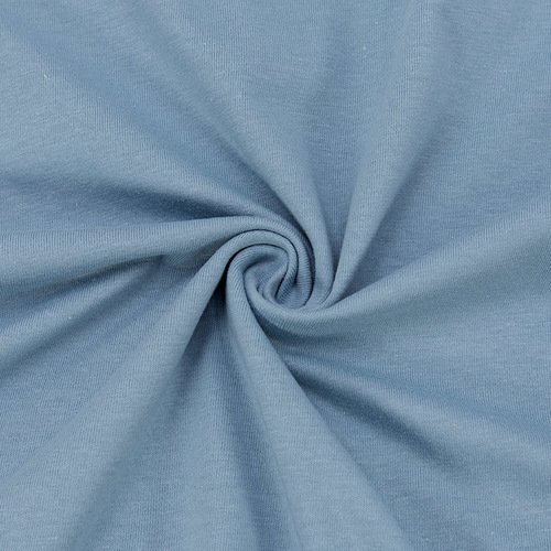 Ткань на отрез кулирка В-7835 цвет винтажный голубой фото 1