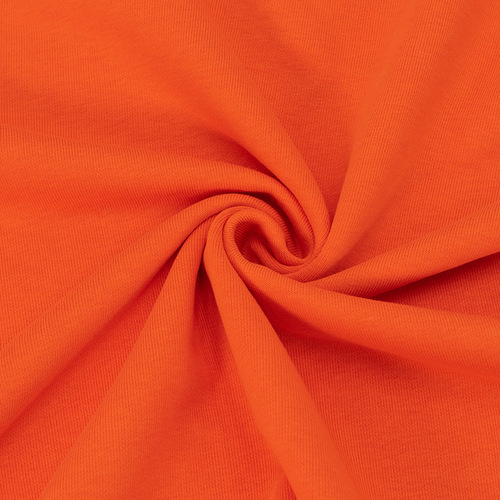 Ткань на отрез футер 3-х нитка диагональный №74 цвет оранжевый фото 1