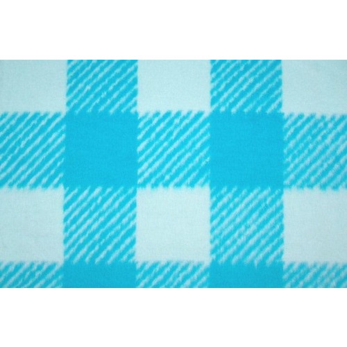 Одеяло детское байковое жаккардовое Клетка 140/100 см синий/голубой фото 3