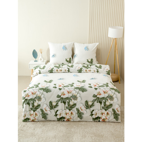 Постельное белье VT из полисатина ДА-50 2-х сп с евро простыней с наволочками 70/70 фото 8