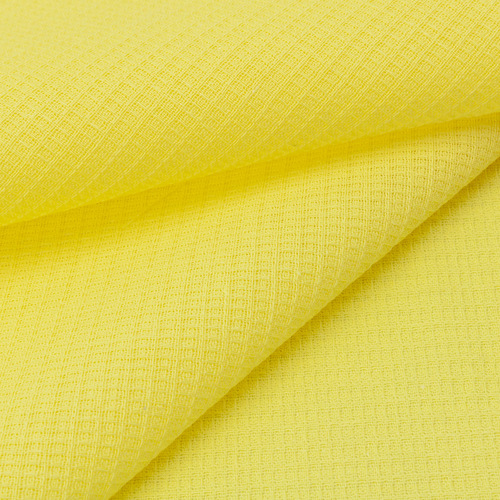 Ткань на отрез вафельное полотно гладкокрашенное 150 см 165 гр/м2 цвет лимон фото 6