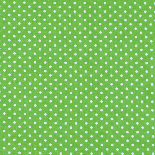 Бязь плательная 150 см 1359/7 цвет зеленый фон белый мелкий горох фото 1
