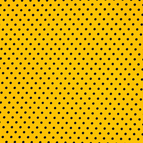 Бязь плательная 150 см 1359/4 цвет желтый фон черный горох мелкий фото 2