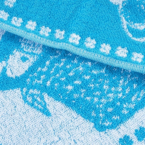 Салфетка махровая 1442 Корзина 30/30 см цвет бирюза фото 2