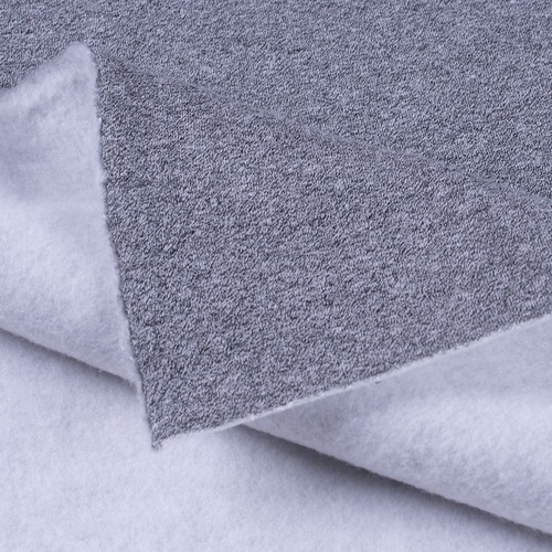 Ткань на отрез футер 3-х нитка компакт пенье меланж цвет серый фото 1