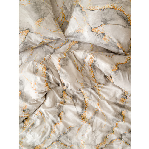 Постельное белье VT из полисатина 12138-07b 2-х сп с евро простыней с наволочками 50/70 фото 3