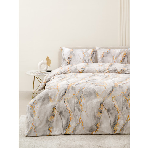 Постельное белье VT из полисатина 12138-07b 2-х сп с евро простыней с наволочками 50/70 фото 1