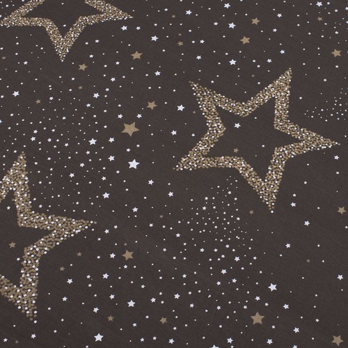 Простыня поплин 28252/1 Звездное небо коричневый основа 1.5 сп фото 3